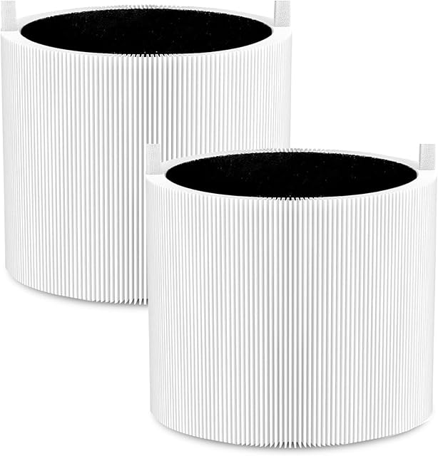 411i & 411a Max Replacement Filter Compatible with Blue Pure 411i & 411a Max Air Puri-fier, 2 Pack Blue Pure 411i Max F4MAX Particle and Activated Carbon Filter
