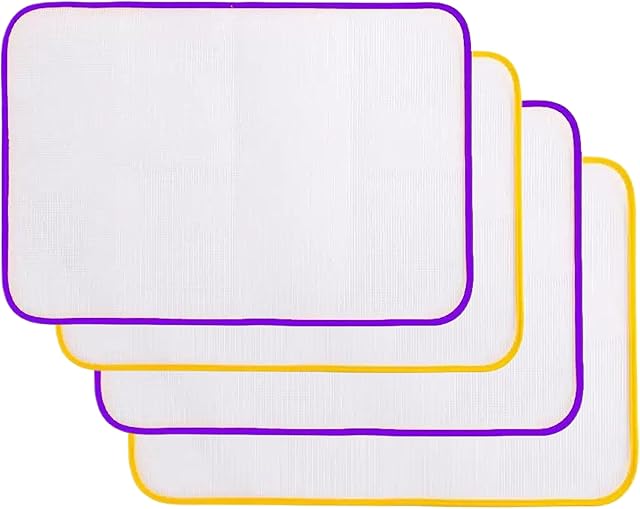 4PCS Protective Ironing Pressing Pad Set - Scorch & Heat Resistant Mesh, 23.5 x 15.7 Inches, Solid Fabric Ironing Mats for Clothes & Garments, Safe Ironing Protection