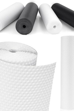 Drawer Liners, Waterproof Shelf Liner, Anti-Slip Non-Adhesive BPA Free Kitchen Cupboard Cabinet Liner Refridge Fridge Mats Sink Protector Strong Durable for Home (White/11.8in x 10Ft)