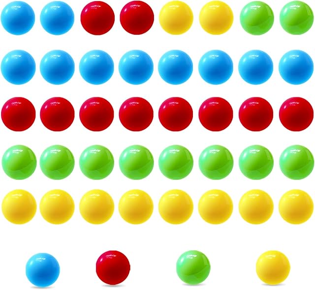 The 40Pcs Game Replacement Marbles Balls Compatible with Hungry Hungry Hippos(4 Colors)