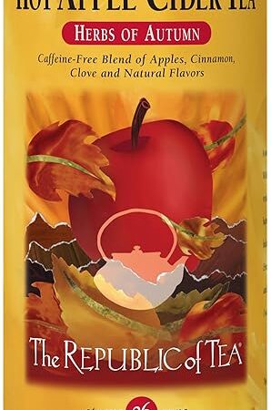 The Republic of Tea - Hot Apple Cider Tea, 36 Tea Bags, Tin | Harvest Herbal Blend | Caffeine-free