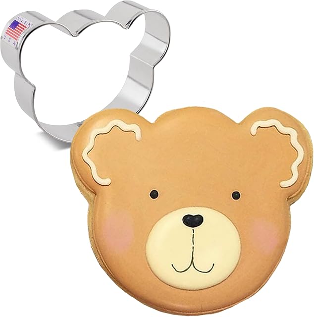 Ann Clark Cookie Cutters Bear Sandwich Cutter Cookie Cutter 3.5" Made in USA