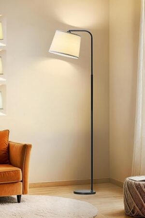 AKASUKI Floor Lamp for Living Room with 3 Color Temperatures, Foot Switch Standing Lamps for Living Room, Bedroom, Office, Arc Mordern Floor Lamp with 9W LED Bulb Included
