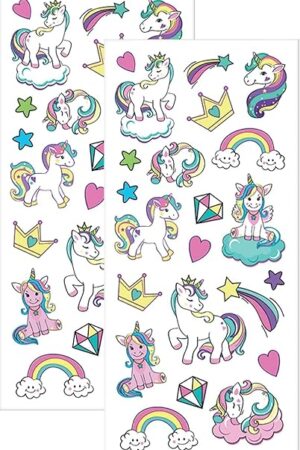 The Playhouse Whipped Cream Scented Scratch & Sniff Sticker Sheets - Rainbow Unicorns 1 Pack
