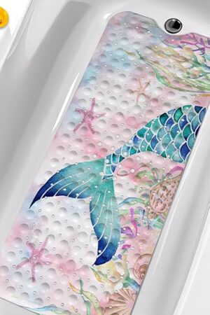 Bathtub Mats Pink Mermaid Bath Mat 40 X 16 Inch