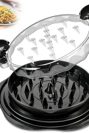 Chicken Shredder Tool Twist for Kitchen, Manual Chicken Breast Grinder Machine for Ground Food, Meat & Vegetables (Elegant Black)