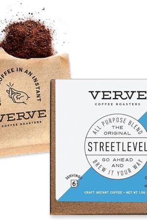 Verve Coffee Roasters Craft Instant Coffee Streetlevel Blend | French Medium Roast, Ground, Hand-Roasted | Enjoy Hot or Cold | Up to 6 Servings