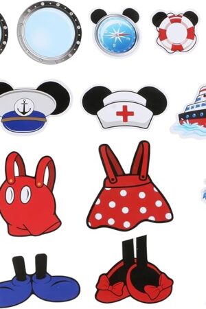 18 Piece Set of Large Cruise Door Magnet Adorable Captain Sea Navigation Theme Car Door Decor Anchors Ideal for Carnival Cruise Holiday Decorations and Refrigerator Doors (Classic)