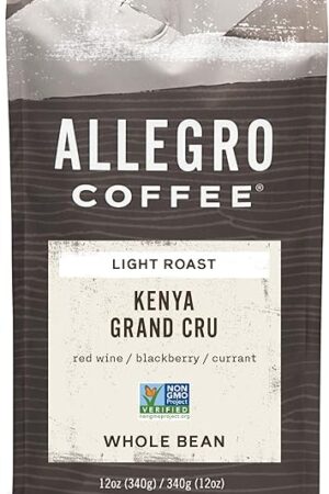 Allegro Coffee Kenya Grand Cru Whole Bean Coffee, 12 oz