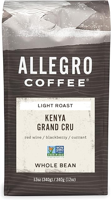 Allegro Coffee Kenya Grand Cru Whole Bean Coffee, 12 oz