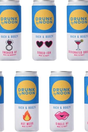 Bride Soon Bachelorette Party Can Cooler Holder [7 Pack], Bridesmaid Can Sleeve Set, Bachelorette Party Supplies, Slim Can Compatible, Bachelorette Bag Fillers, Bachelorette Party Favors