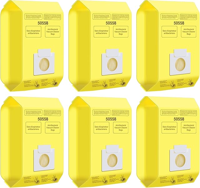 6 Pack Vacuum Cleaner Bags Fit for Kenmore Canister Type C/Q 5055 50555 50557 50558 and Pana·sonic Type C-5 C-18, 200 Series, 400 Series, 600 Series, 700 Series, 800 Series Vacuum By Improvedhand
