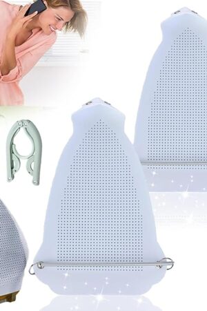2025 Universal Iron Protective Cover Shield, Iron Shoe Cover for Ironing, Electric Iron Clothes Protector, Anti-Scorching, Sticking, Easy Installation Sole Plate Accessory for Home (2PCS, 0.3mm)