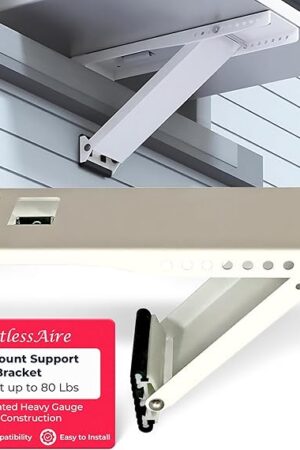 DuctlessAire DA-160 Wall Mount Support Bracket - Heavy Duty Air Conditioner Support Bracket - Universal Outdoor Wall Mounted Brackets for Window AC Units, Mini Split AC, HVAC and More (80 lbs)