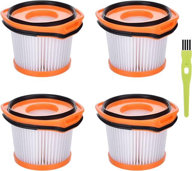 4 Pack Replacement Vacuum Filter for Shark Wandvac System WS620 WS630 WS632 WS642 WS632BLBRN WS632GDBRN WS632GNBRN WS632PKBRN WS632RGBRN, Replace to Part # XFFWV360