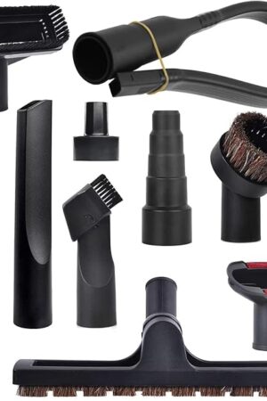11 Pack Vacuum Attachments for Shop Vac Accessories, 1 1/4" Vacuum Attachments with Hardwood Floor Brush, 2 1/2" to 1 1/4" Vacuum Hose Adapter & 1 7/8" to 1" Adapter for Shop Vac Attachment