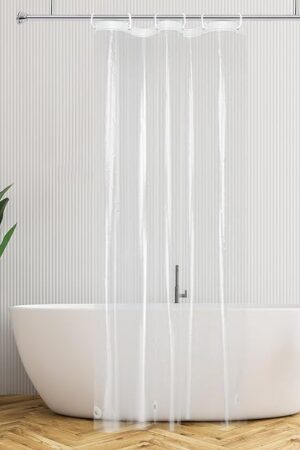 AooHome Stall Clear Plastic Shower Curtain Liner, 36x72 Premium Light Weight EVA 4G Plastic Bathroom Shower Liner with Rustproof Metal Grommets and 3 Magnets for Shower Stall(No Hooks)