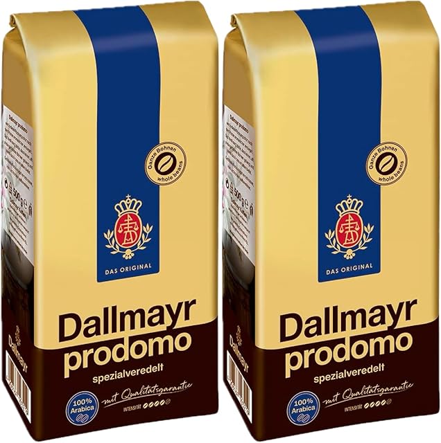 Dallmayr Gourmet Coffee, Prodomo (Whole Bean), 1.1 Pound (Pack of 2)