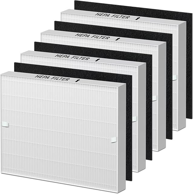 AP-1512HH Filter Compatible with Coway Airmega AP-1512HH, AP-1512HH-FP, AP-1518R, AP-1519P, and 200M Series Air Purifiers, Part # 3304899 (4 HEPA & 4 Carbon Filter)