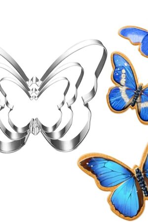 Butterfly Cookie Cutter Set-Size 3.9" 3.1" 2.4"-3 Piece-Butterfly Fondant Biscui Cutters