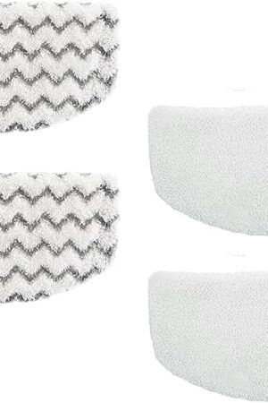 4 Pack Replacement Steam Mop Pads for Bissell Powerfresh Steam Mop 1940 1440 1544 1806 2075 Series, Model 19402 19404 19408 1940a 1940f 1940q 1940t B0006 B0017 Washable Reusable Replacement Mop Pads