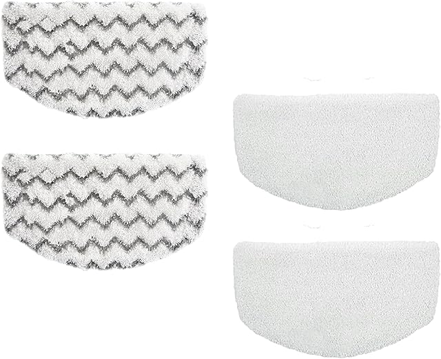 4 Pack Replacement Steam Mop Pads for Bissell Powerfresh Steam Mop 1940 1440 1544 1806 2075 Series, Model 19402 19404 19408 1940a 1940f 1940q 1940t B0006 B0017 Washable Reusable Replacement Mop Pads