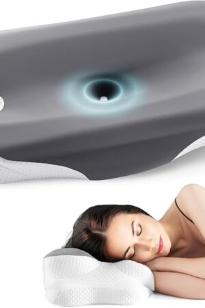 Cervical Pillow for Neck and Shoulder Relief, Cooling Memory Foam Pillow for Sleeping, Ergonomic Neck Support Pillow Contour Bed Pillow for Back Side Stomach Sleepers with Pillowcase