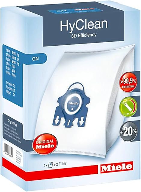 Miele HyClean 3D GN Type Microfiber Dust Bags for Miele Canister Vacuum Cleaners - 9917730