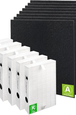 6Pack HPA300 HEPA Filter Replacement for Honeywell Air Purifiers Filter HPA300 HPA200 HPA100 Series - Replace HRF-R3 & HRF-R2 & HRF-R1&HRF-AP1 with 8 Pack Activated Carbon Pre-Filter by Blutoget