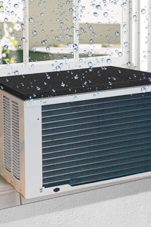 Window Air Conditioner Drip Cushion, AC Rain Cover Magnetic Mat,Removable Breeze Stop Air Conditioner Top Pad for Stop Dropping Noise(Magnetic Suit for Iron Surface)