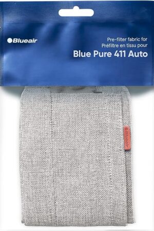 BLUEAIR Blue Pure 411 Auto Light Gray Pre-Filter, Washable Fabric Traps Pollen, Pet Hair & Dust, Winter Reed