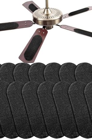 15 Pcs Ceiling Fan Filters for Blades, Easy-Stick Activated Coconut Shell Carbon Air Filter, Universal Ceiling Fan Air Filter Pads for Home Office Common Household Contaminants