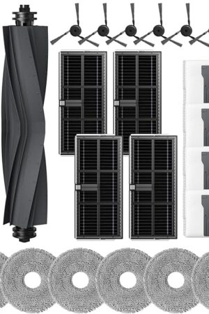 Accessories for Dreame L40 Ultra / X40 Ultra / X40 Master, and for MOVA P10 / P50 Pro Ultra Robot Vacuum, 2*Rubber Main Brushes, 4*Dust Bags, 6*Mop Pads, 4*Filters, 6*Side Brushes