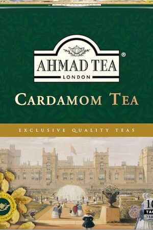 Ahmad Tea Black Tea, Cardamom Teabags (No Envelopes), 100 ct - Caffeinated and Sugar-Free