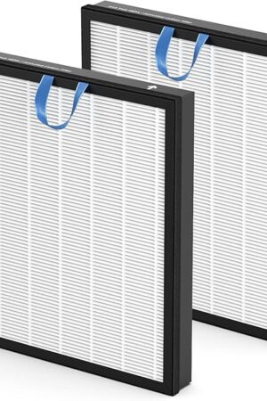 Vital 200S Replacement Filter Compatible with LEVOIT Vital 200S and Vital 200S-P Air Purifier, HEPA and High-Efficiency Activated Carbon Vital 200S-P Replacement Filter, Vital 200S-RF, 2 Pack, White