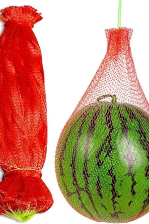 ZAUGONTW Resuable Nylon Mesh Bags, Hanging Watermelon Nets Bags, Thicker Reusable Fruit Net Bag for Hanging Watermelon, Honeydew Melon, Vegetables, 12PCS