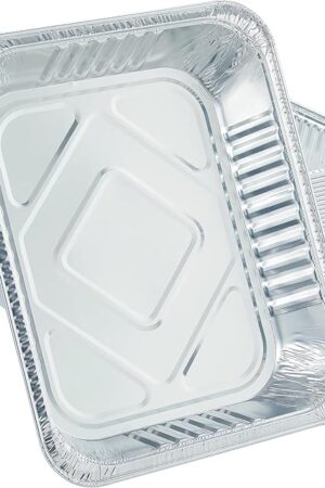 Aluminum Pans 9x13 Disposable Foil Pans (10 Pack) Half Size Deep Steam Table Pans Extra Thick for Baking, Cooking, Roasting, Heating, Serving & Lining Steam-Table Trays