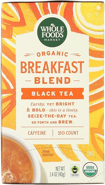 Whole Foods Market, Tea Black Breakfast Blend Organic, 20 Count