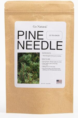 Wild-Foraged Pine Needle Tea, 20 Count Pack, USA Northern White Pines | High in antioxidants | Natural suramin | Protects against infection | Strengthens immunity