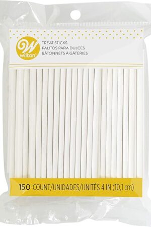 Wilton 4-Inch White Lollipop Sticks, Cake Pop Sticks, 150-Count