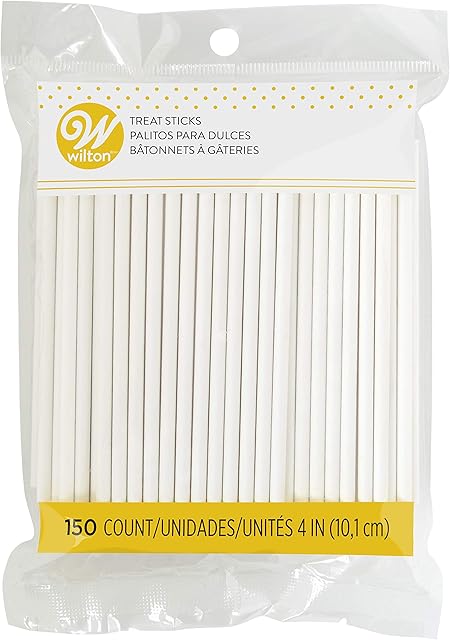 Wilton 4-Inch White Lollipop Sticks, Cake Pop Sticks, 150-Count