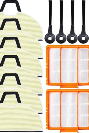 6 Mop Pads Compatible with Shark RV2610WA AV2610WA RV2620WA RV2410WD AI Ultra Robot Vacuum Mop Pads,2- in-1 Matrix Clean Robot Vacuum Models 6 Mop Pads, 2 Filter, 4 Side Brush