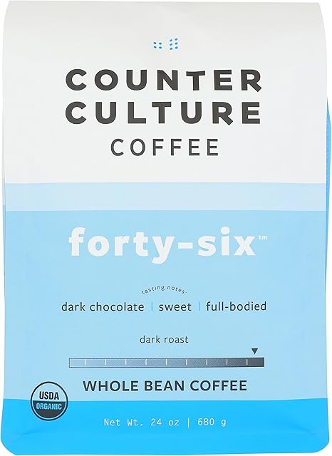COUNTER CULTURE COFFEE Organic Forty Six Blend Whole Bean Coffee, 24 OZ