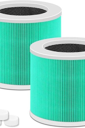 2 Pack HY1800 Replacement Filter Compatible with CHIVALZ/MORENTO/Loytio/Honeyuan/AYAFATO/IOIOW, 3-in-1 Filtration System True Activated Carbon HY1800 Filter Replacement