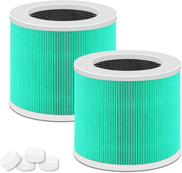 2 Pack HY1800 Replacement Filter Compatible with CHIVALZ/MORENTO/Loytio/Honeyuan/AYAFATO/IOIOW, 3-in-1 Filtration System True Activated Carbon HY1800 Filter Replacement