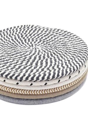 8 Inch Trivets for Hot Dishes, Hot Pots and Pans, Thick Heat Resistant Large Coaster for Kitchen, Hot Pads, Kitchen Essentials, Kitchen Decor for Table & Countertop, 6 Pcs