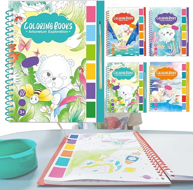 The Paint with Water Coloring Books, Painting Activities for Kids Boy Girl Ages 4 5 6 7 8 Arts and Crafts for Easter Birthday Christmas Toy Gifts (Arboretum Axploration)