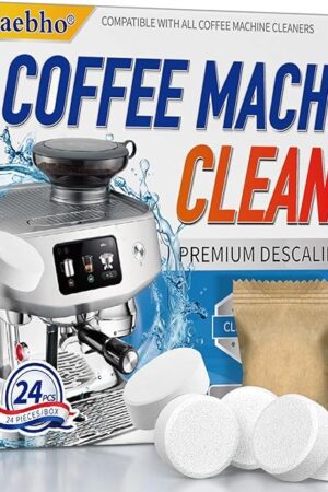 Coffee Machine Cleaner Descaler Tablets - 24 Count Coffee Maker Cleaner Tablets Deep Cleaning and Descaling Compatible With Nespresso, Keurig, Ninja, Delonghi, Miele,Breville