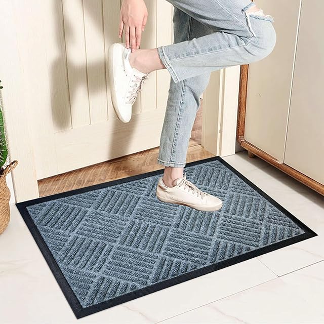 DM23 Heavy Duty Front Door Mats Non Slip Rubber Backing Entrance Mat Shoes Scraper Welcome Mat