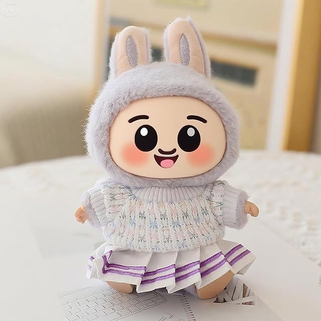 The Clothes for Labubu Outfits 17cm Dolls - Premium Fashion Dresses with Accessories, Doll Clothing & Style(NO Doll) (E)